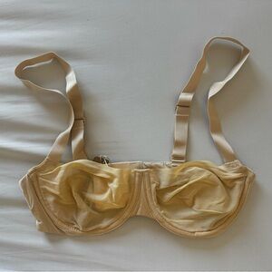 Womens skims no show molded unlined balconette bra 32B sand NEW